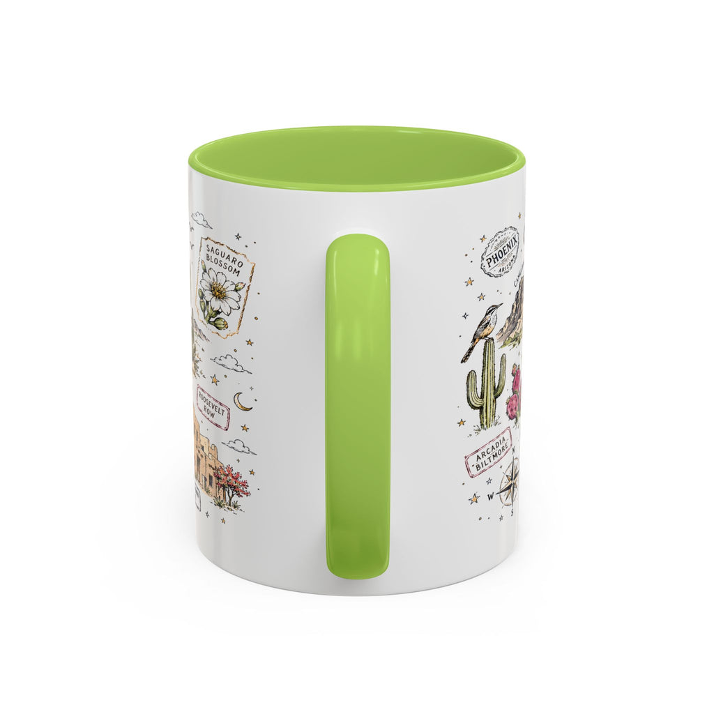 Phoenix Coffee Mug | Arizona Souvenir City Gift | Accent Color Ceramic 11oz 15oz