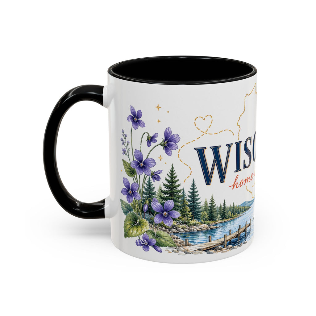 Wisconsin Home State Mug | Moving Away Gift | Long Distance Friendship Coffee Cup | 11oz 15oz Accent Mug