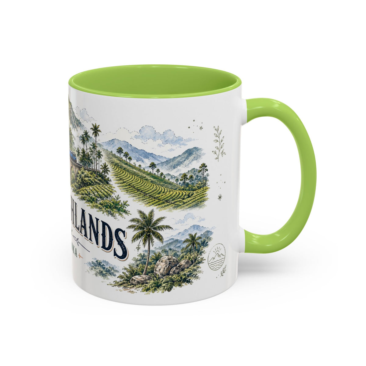 Ella Highlands Mug, Sri Lanka Travel Souvenir, Bucket List Gift, Accent Ceramic Coffee Mug 11oz 15oz