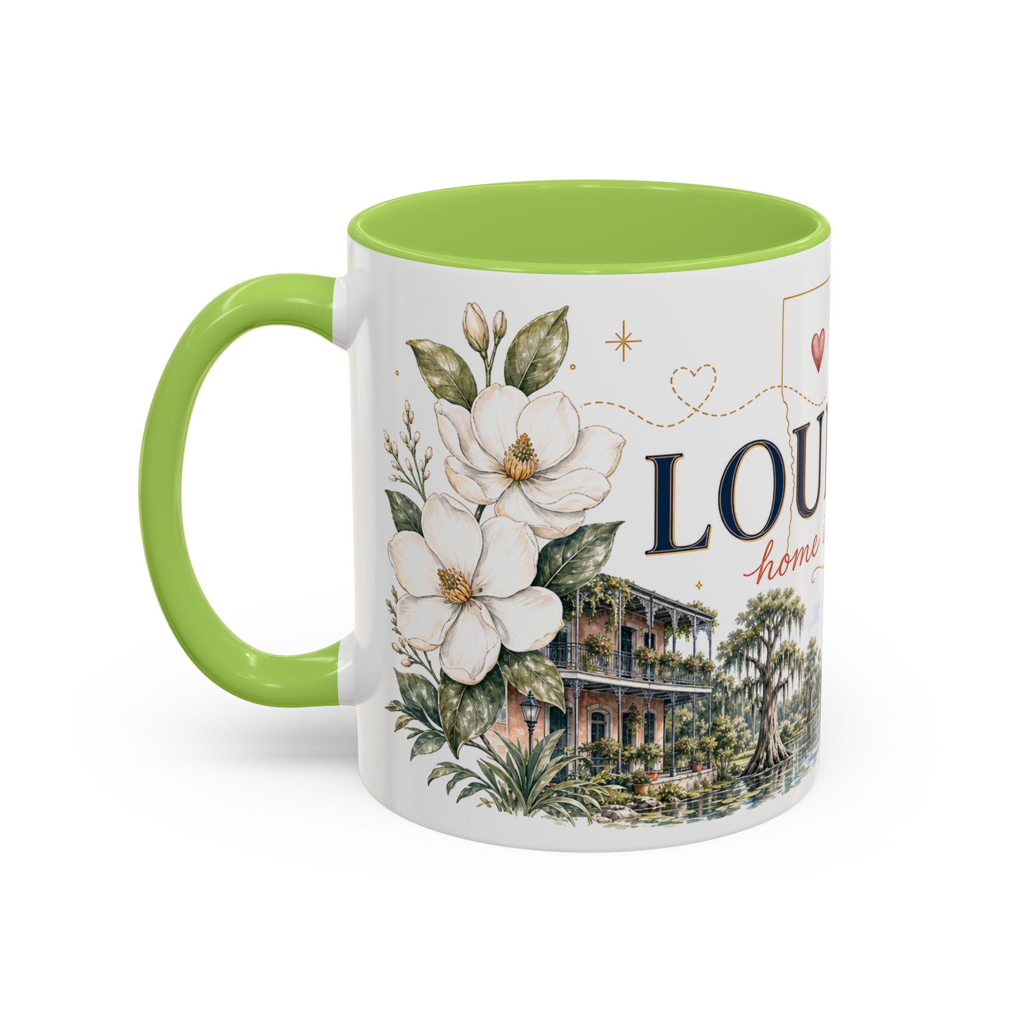 Louisiana Home State Mug | Moving Away Gift | Long Distance Friendship Coffee Cup | 11oz 15oz Accent Mug