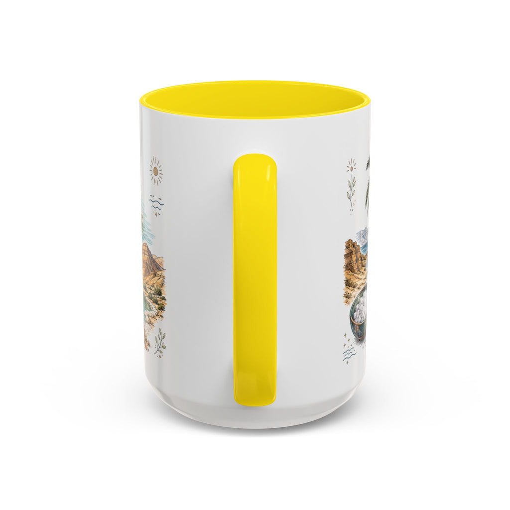 Dead Sea Mug, Jordan Travel Souvenir, Bucket List Gift, Accent Ceramic Coffee Mug 11oz 15oz