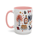 Maple Leaf Forever Coffee Mug | Canadian Pride Gift | Accent Color Ceramic 11oz 15oz