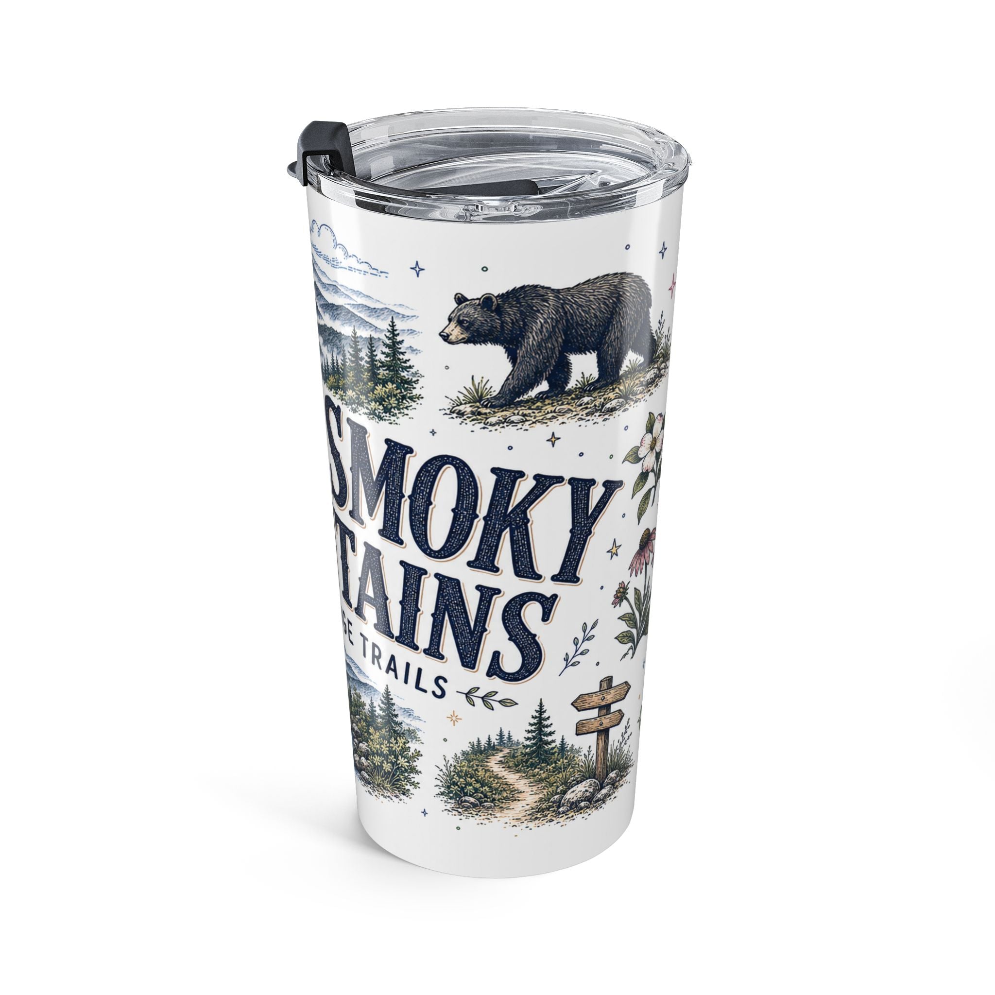 Great Smoky Mountains 20oz Tumbler | National Park Hiking Gift | Insulated Stainless Steel Travel Cup