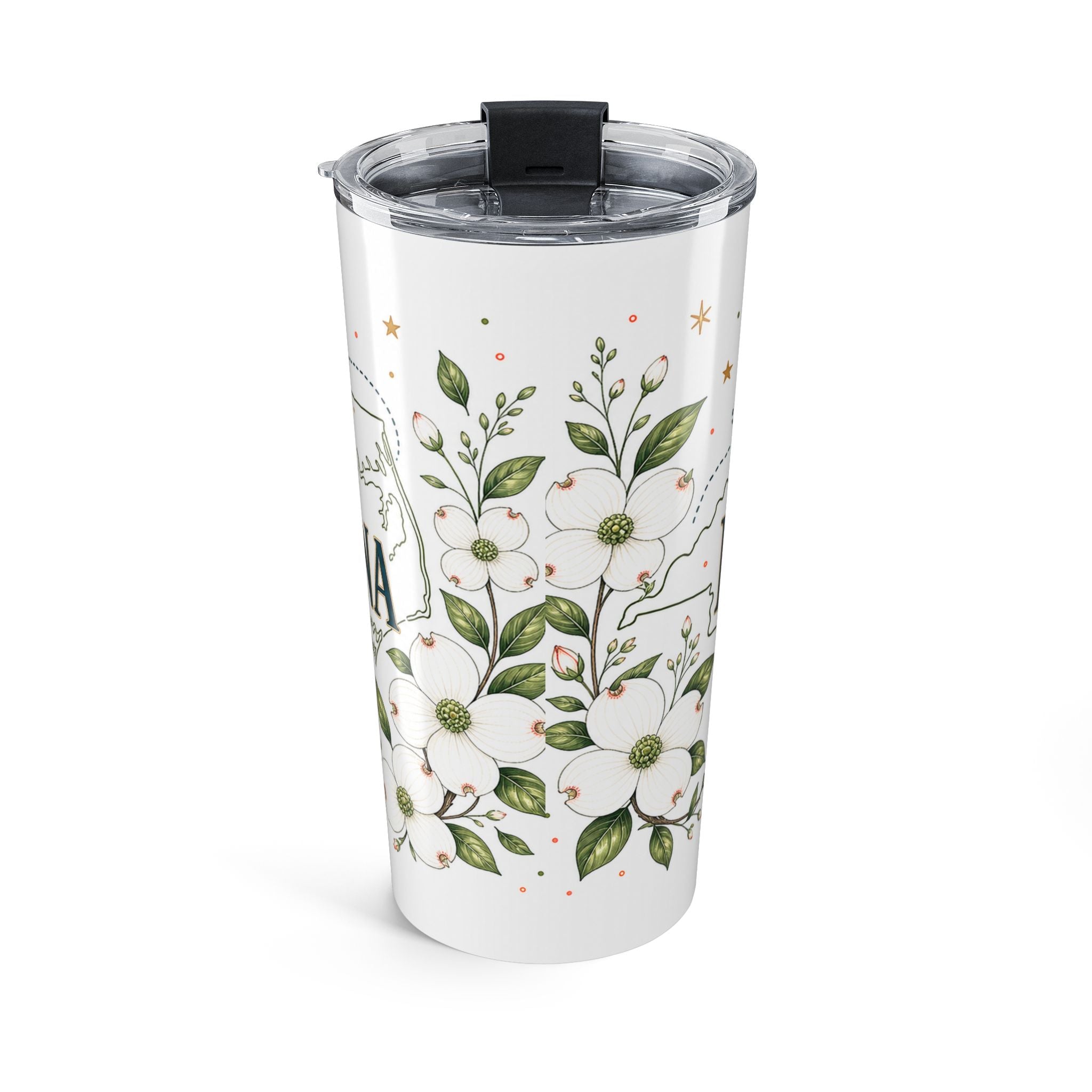 North Carolina State Flower 20oz Tumbler | North Carolina Botanical Gift | Insulated Stainless Steel Travel Cup