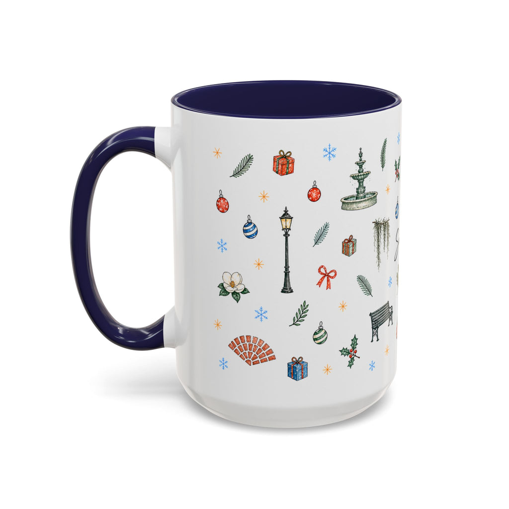 Savannah Christmas Mug | Watercolor City Souvenir, Travel Memories Cup