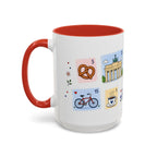 Berlin Coffee Mug | Postage Stamp Collage Mug | Travel Souvenir Accent Cup 11oz 15oz