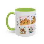 Cairo Coffee Mug | Postage Stamp Collage Mug | Travel Souvenir Accent Cup 11oz 15oz
