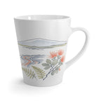 Hawaiʻi Volcanoes National Park Latte Mug | Pastel Watercolor Nature Coffee Cup | 12 oz Travel Souvenir Gift