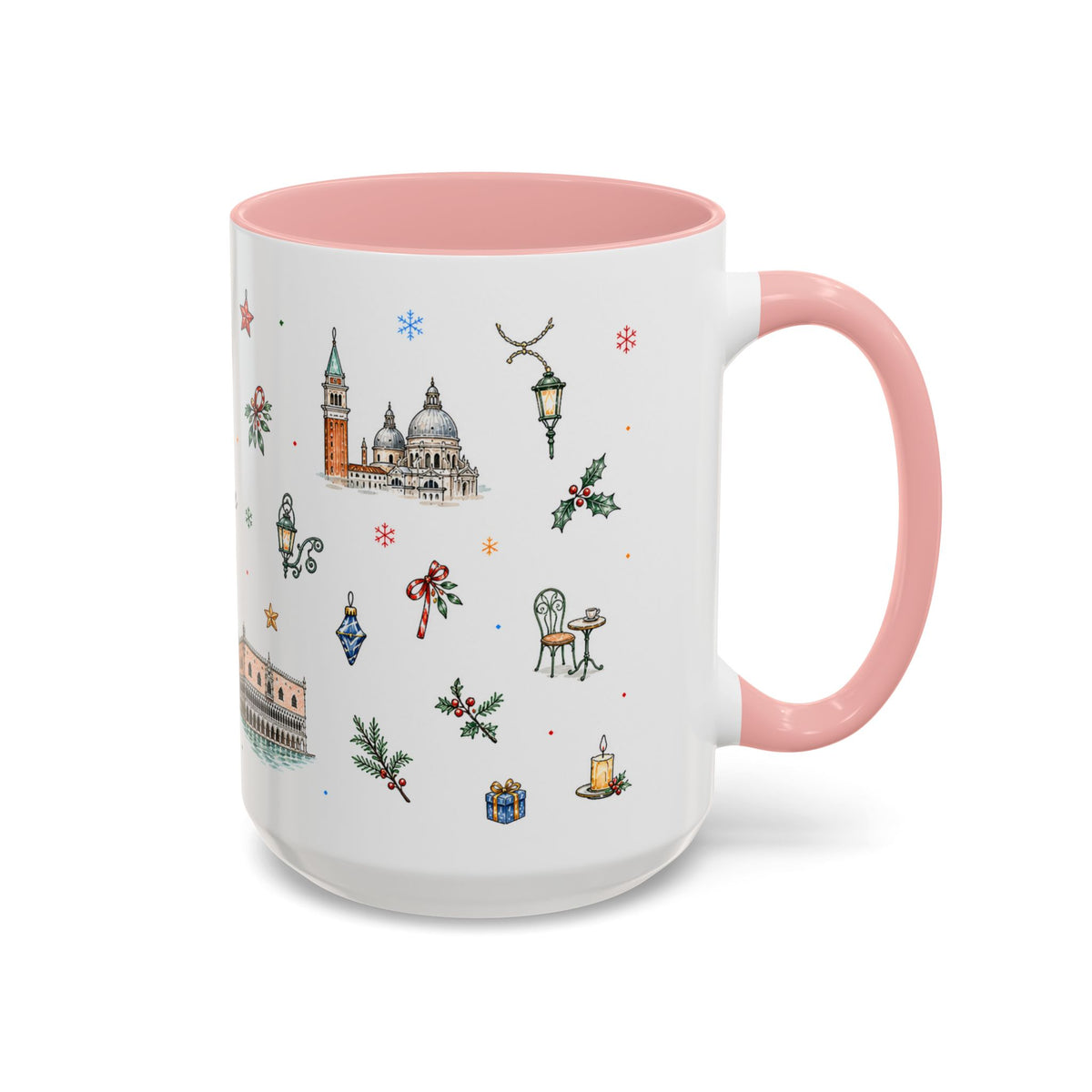 Venice Christmas Mug | Watercolor City Souvenir, Travel Memory Cup