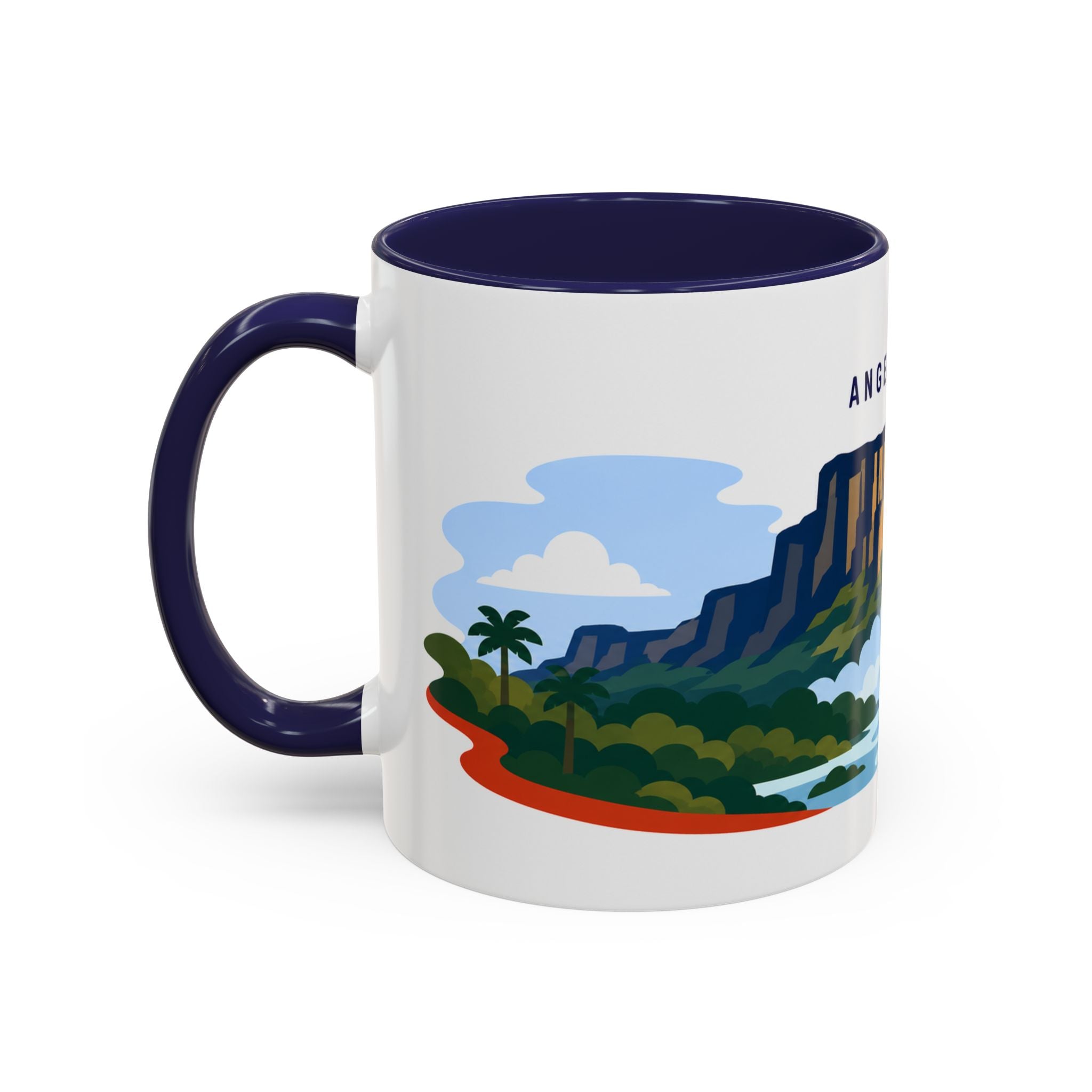 Angel Falls Coffee Mug | Travel Destination Souvenir Gift | Accent Color Ceramic 11oz 15oz