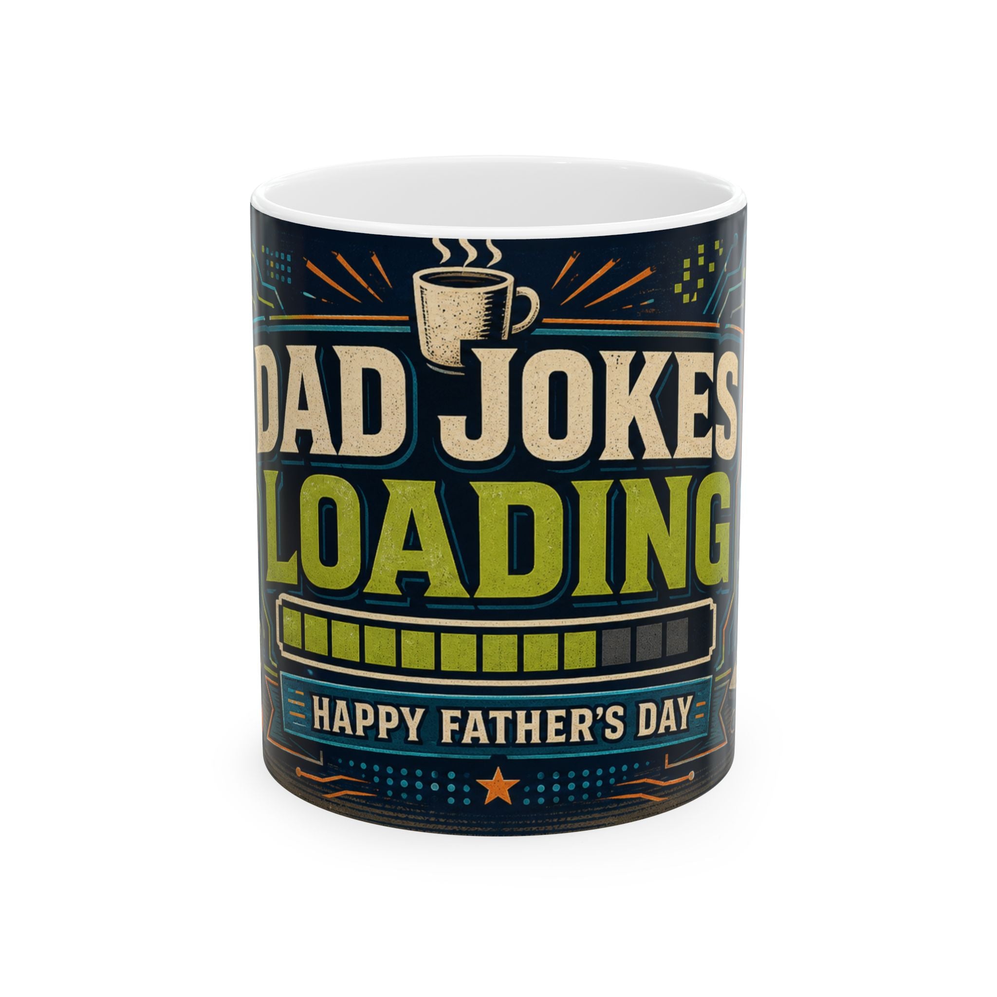 Dad Jokes Loading Father's Day Coffee Mug | Dad Gift | Ceramic 11oz 15oz Cup
