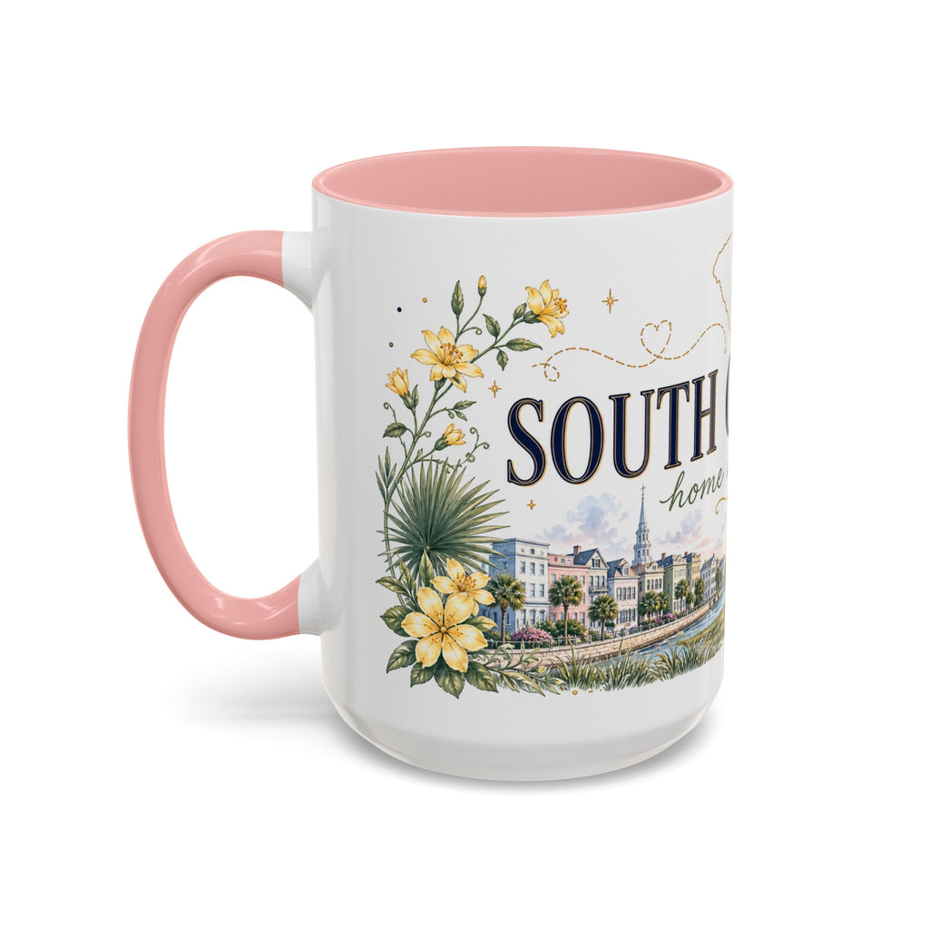 South Carolina State Mug | Botanical Map Accent Cup (11oz 15oz)