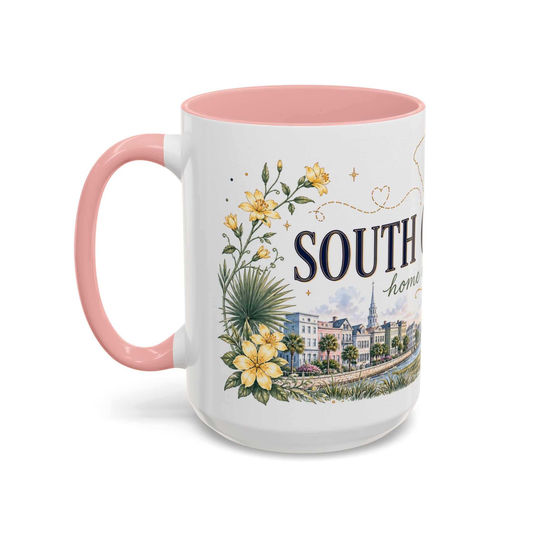 South Carolina State Mug | Botanical Map Accent Cup (11oz 15oz)
