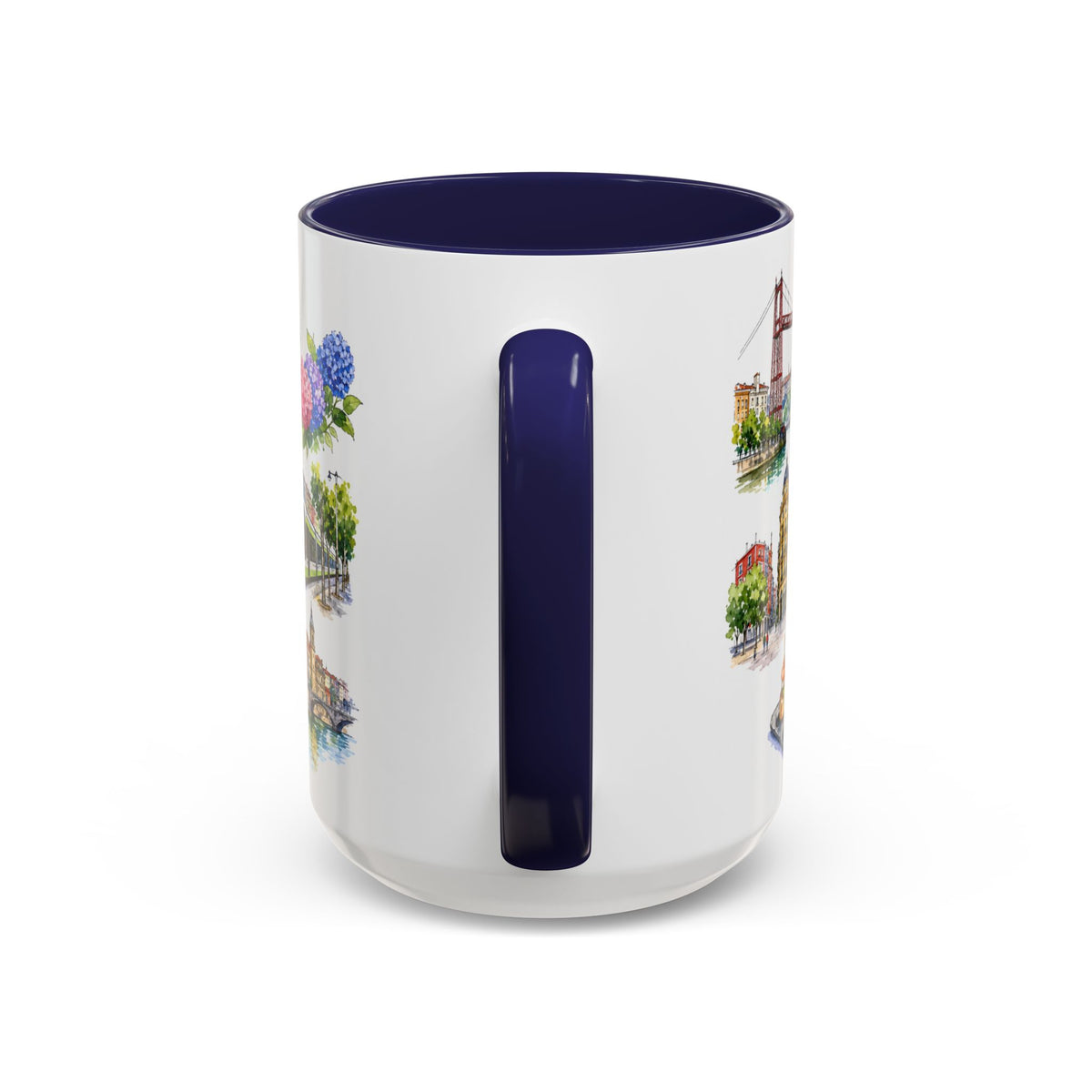 Bilbao Illustrated Travel Mug | City Souvenir Accent Coffee Mug | 11oz 15oz Ceramic Cup