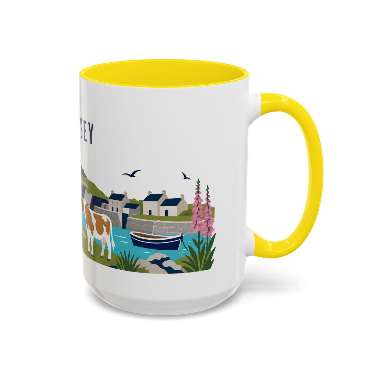 Guernsey Coffee Mug | Travel Souvenir Accent Mug | Country Gift Ceramic Cup 11oz 15oz