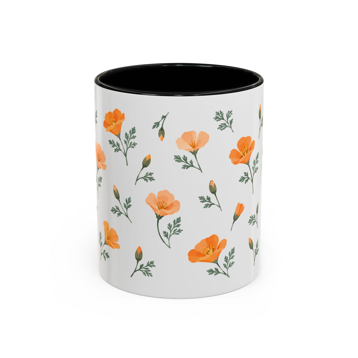 California California poppy Mug, State Flower Floral Coffee Cup, 11oz Botanical Gift