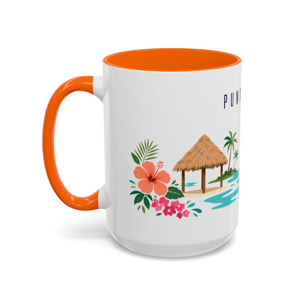 Punta Cana Coffee Mug | Dominican Republic Travel Souvenir | Porcelain Decal City Gift | 11oz 15oz Accent Mug