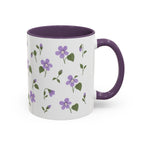 Illinois Violet Mug, State Flower Floral Coffee Cup, 11oz Botanical Gift