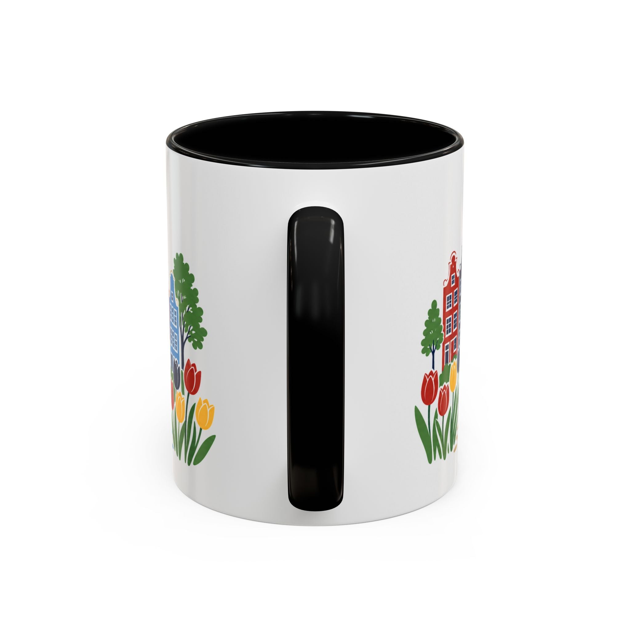 Amsterdam Coffee Mug | Netherlands Travel Souvenir | Porcelain Decal City Gift | 11oz 15oz Accent Mug