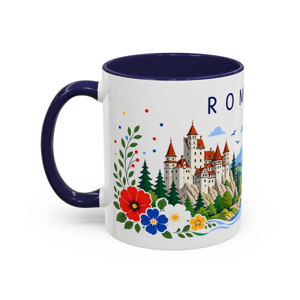Romania Coffee Mug | Travel Souvenir Accent Mug | Place Gift Ceramic Cup 11oz 15oz