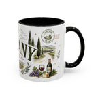 Tuscany Coffee Mug | Travel Destination Souvenir Gift | Accent Color Ceramic 11oz 15oz