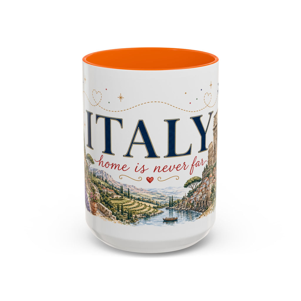 Italy Home Country Mug | Moving Away Gift | Long Distance Friendship | 11 oz 15 oz Accent Mug