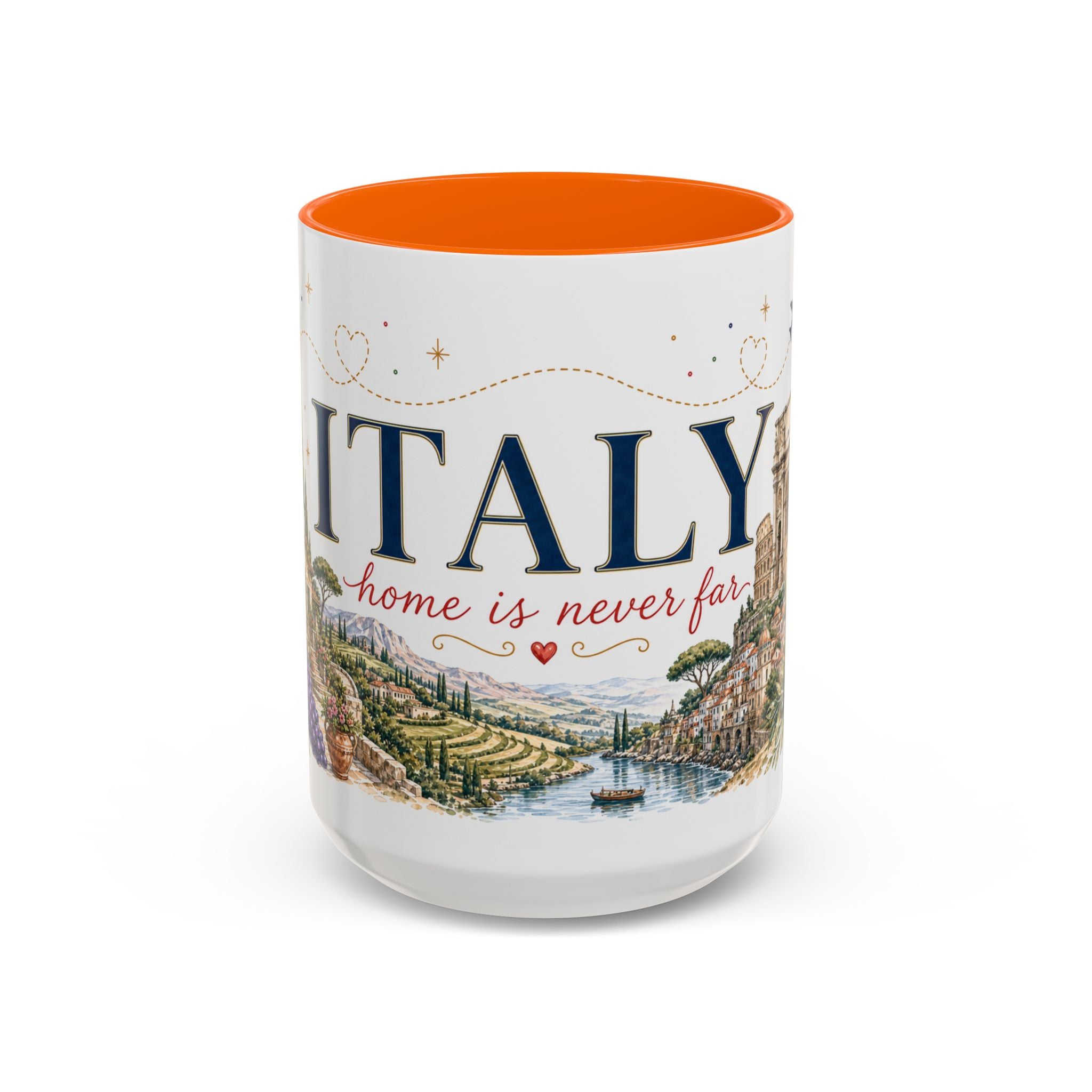 Italy Home Country Mug | Moving Away Gift | Long Distance Friendship | 11 oz 15 oz Accent Mug