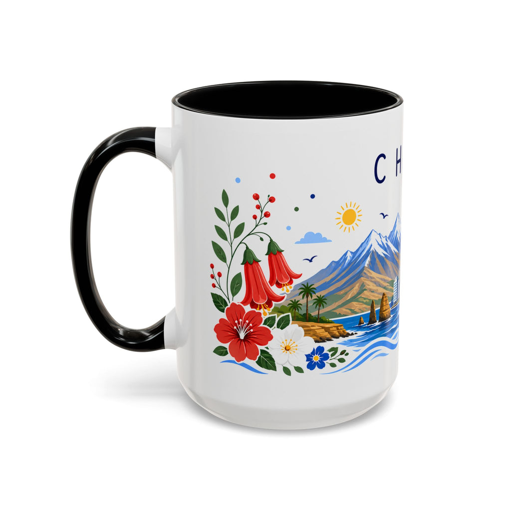 Chile Coffee Mug | Travel Souvenir Accent Mug | Place Gift Ceramic Cup 11oz 15oz