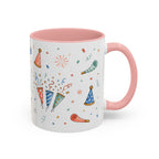 New Year Party Mug | Balloon Popper Watercolor Celebration Gift | Accent Cup 11oz 15oz