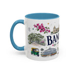 Bangalore Coffee Mug | India Souvenir Travel Gift | Accent Color Ceramic 11oz 15oz