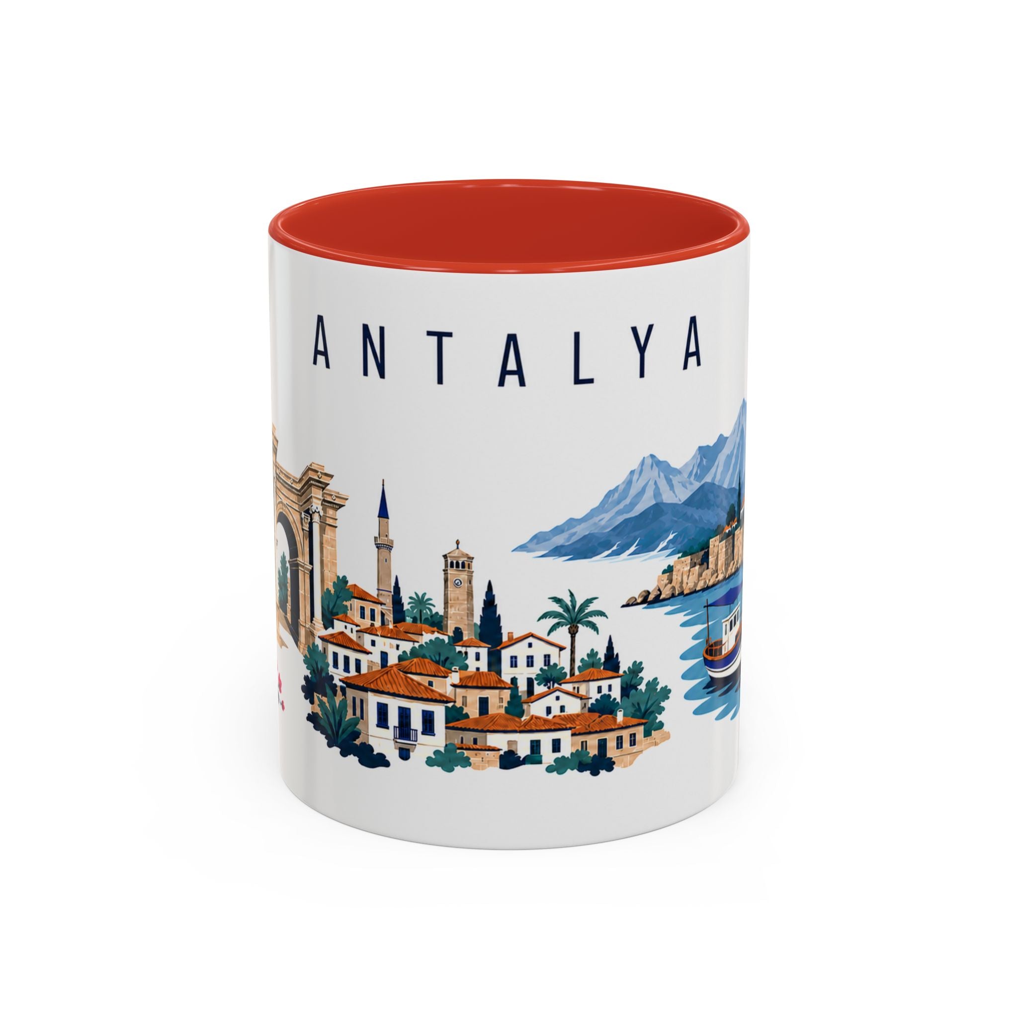 Antalya Coffee Mug | Turkey Travel Souvenir | Porcelain Decal City Gift | 11oz 15oz Accent Mug