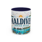 Maldives Coffee Mug | Travel Destination Souvenir Gift | Accent Color Ceramic 11oz 15oz