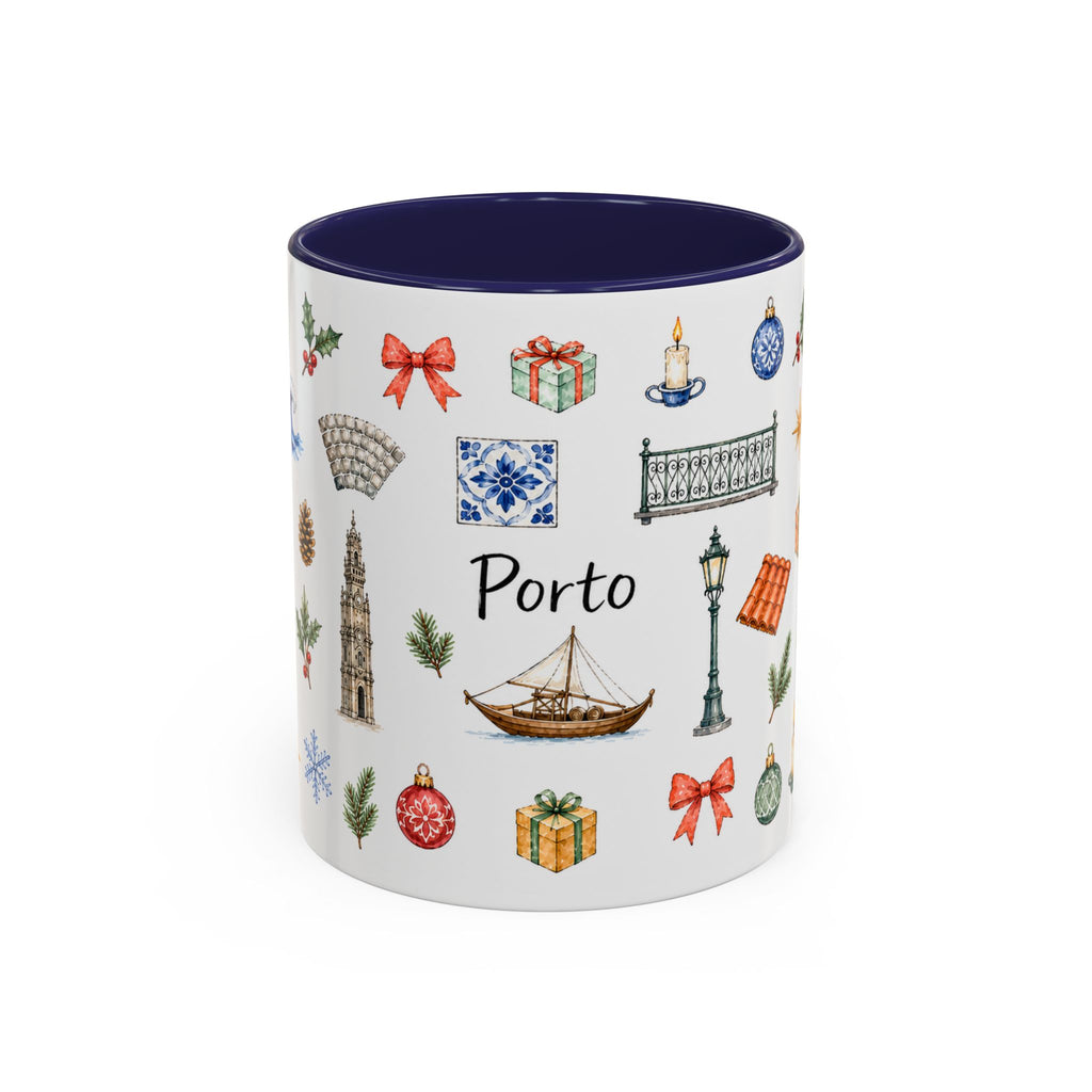 Porto Christmas Mug | Watercolor City Souvenir, Travel Gift (11oz/15oz)