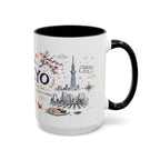 Tokyo Coffee Mug | Japan Souvenir Travel Gift | Accent Color Ceramic 11oz 15oz