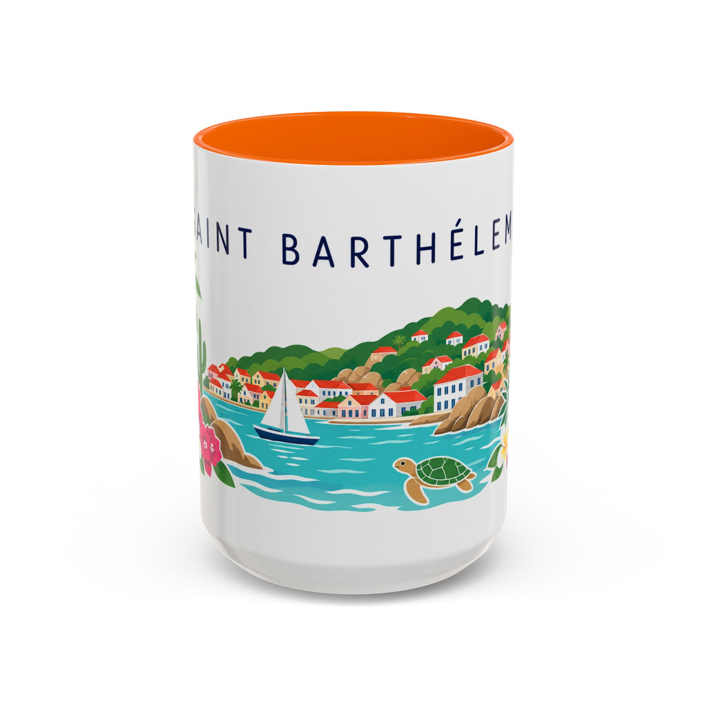 Saint Barthélemy Coffee Mug | Travel Souvenir Accent Mug | Country Gift Ceramic Cup 11oz 15oz