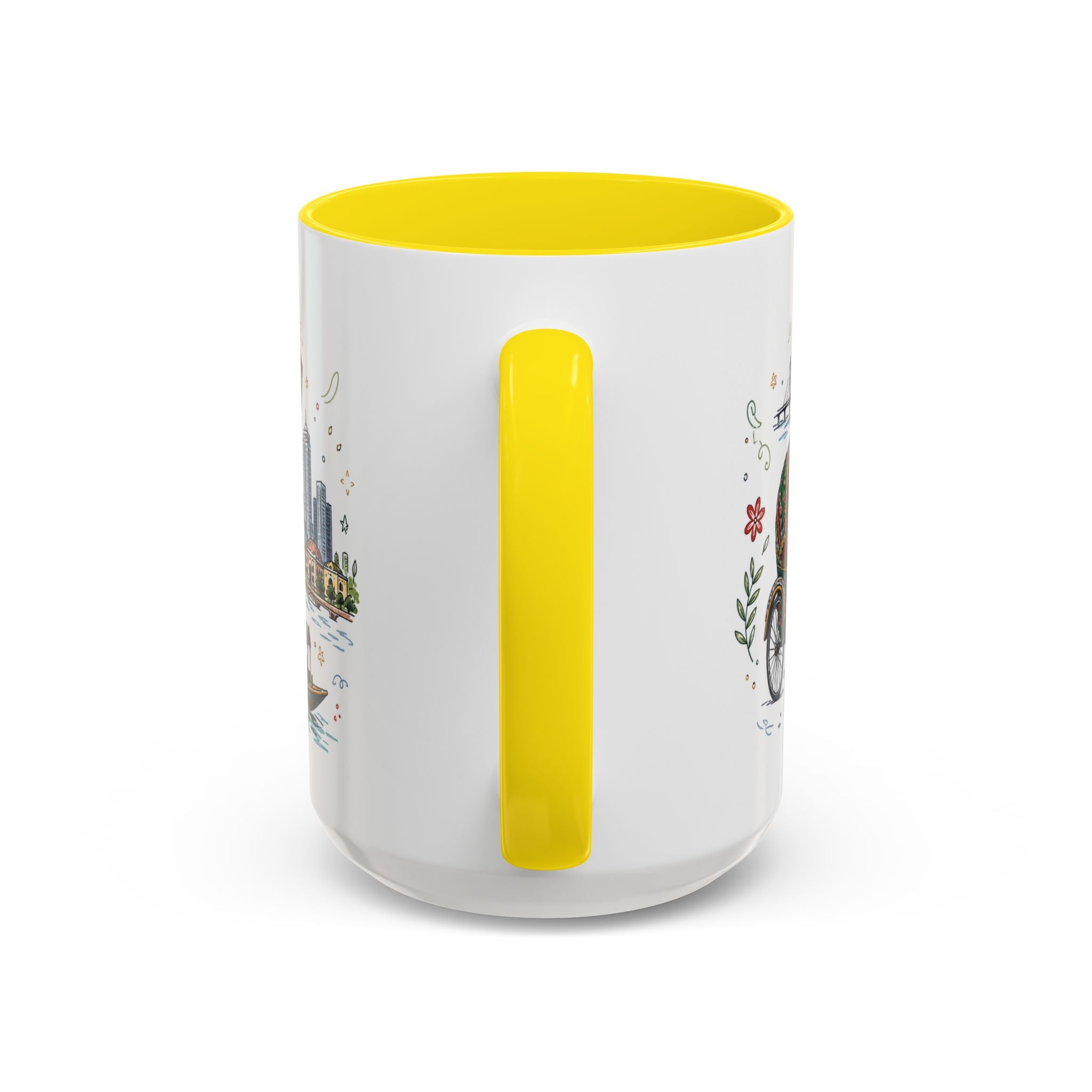 Dhaka Coffee Mug | Bangladesh Souvenir Travel Gift | Accent Color Ceramic 11oz 15oz