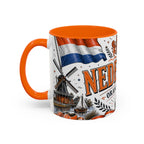Netherlands Soccer Coffee Mug | World Cup Fan Gift | Accent Color Ceramic 11oz 15oz Match Day Cup