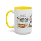 Lassen Volcanic National Park Coffee Mug | California Volcano Geothermal Hiking Gift | Accent Color Ceramic 11oz 15oz