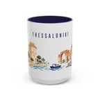 Thessaloniki Coffee Mug | Greece Travel Souvenir | Porcelain Decal City Gift | 11oz 15oz Accent Mug