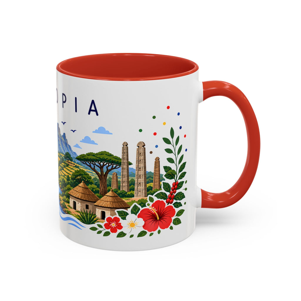 Ethiopia Coffee Mug | Travel Souvenir Accent Mug | Place Gift Ceramic Cup 11oz 15oz