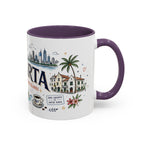 Jakarta Coffee Mug | Indonesia Souvenir Travel Gift | Accent Color Ceramic 11oz 15oz