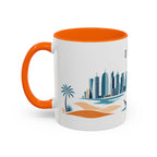 Doha Coffee Mug | Qatar Travel Souvenir | Porcelain Decal City Gift | 11oz 15oz Accent Mug