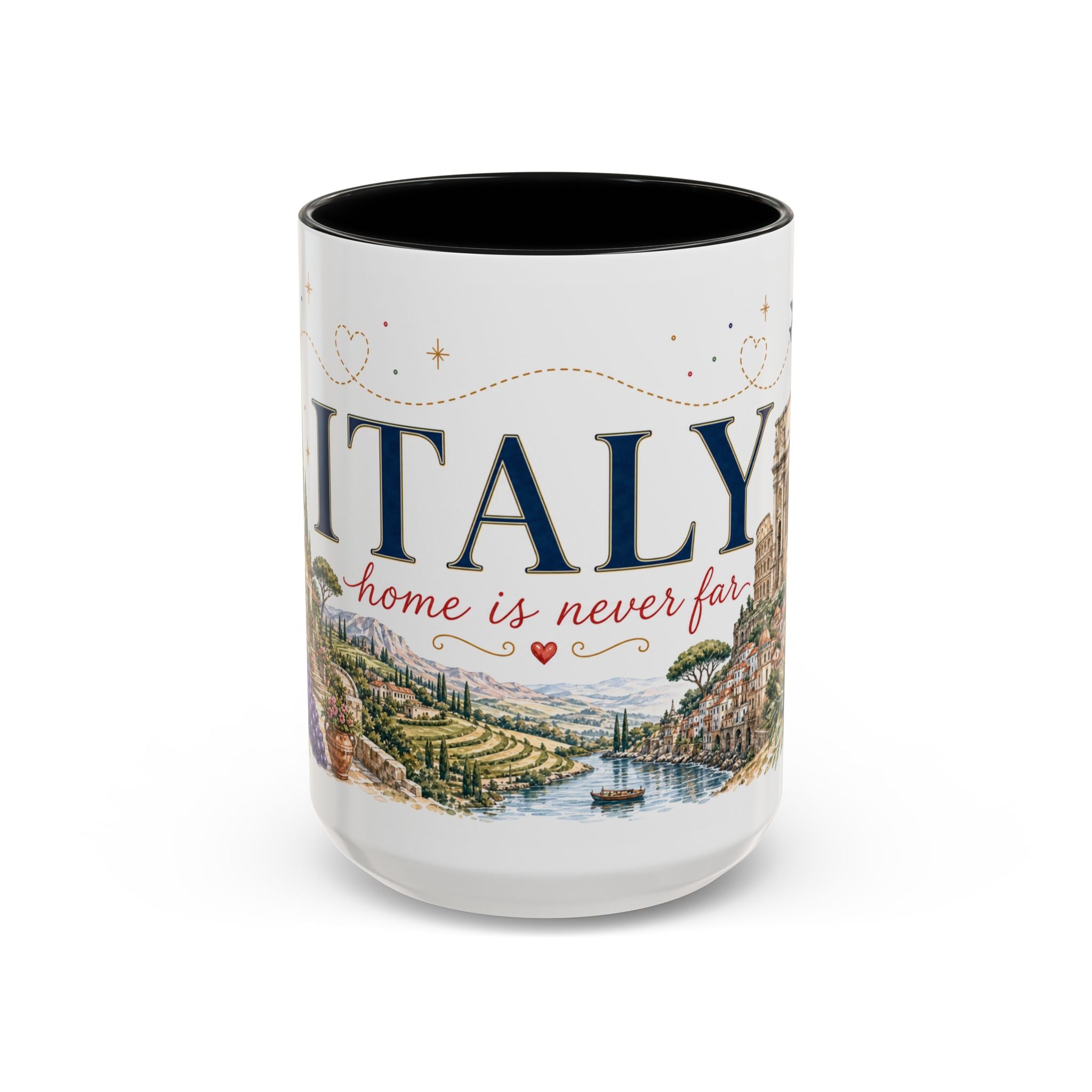 Italy Home Country Mug | Moving Away Gift | Long Distance Friendship | 11 oz 15 oz Accent Mug
