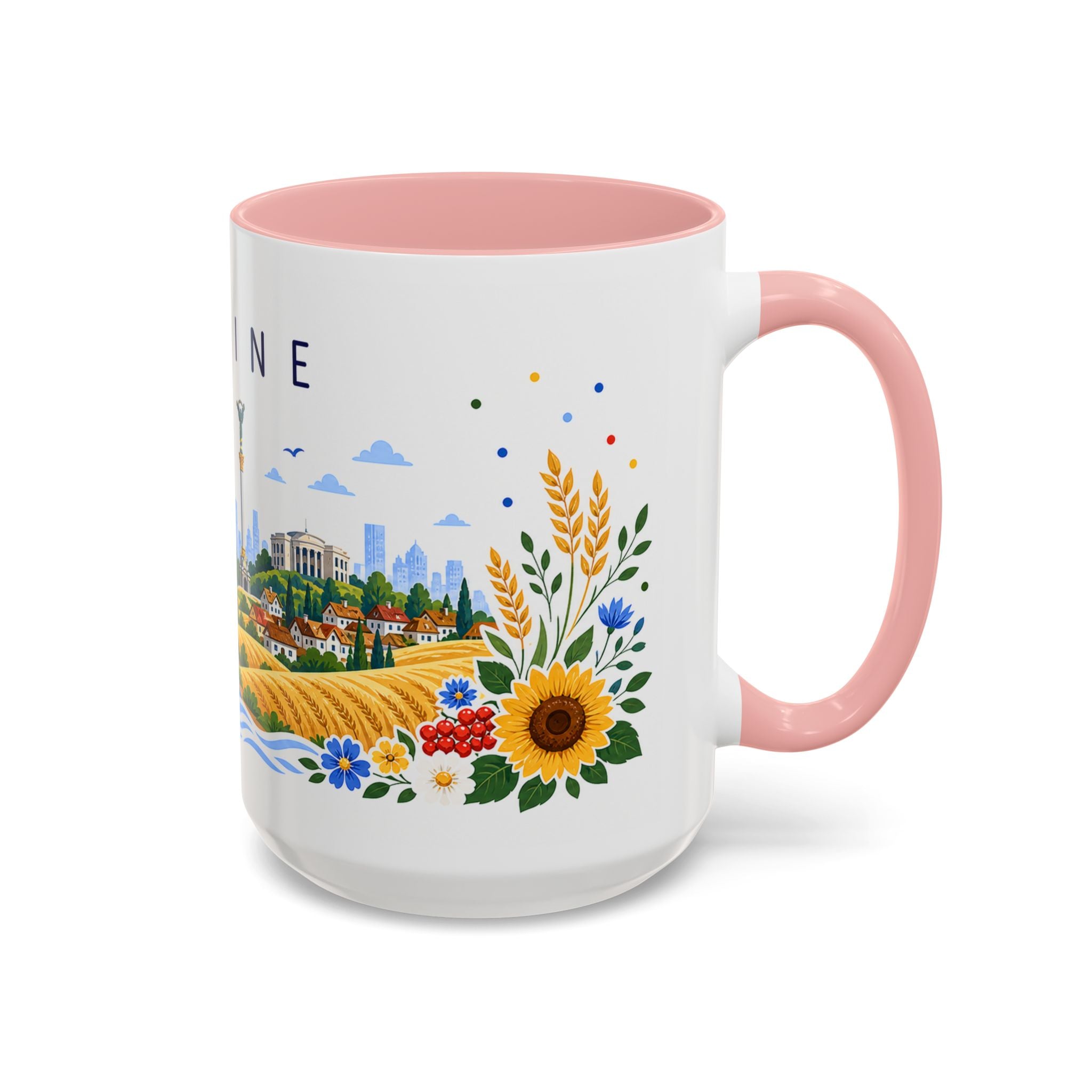 Ukraine Coffee Mug | Travel Souvenir Accent Mug | Place Gift Ceramic Cup 11oz 15oz