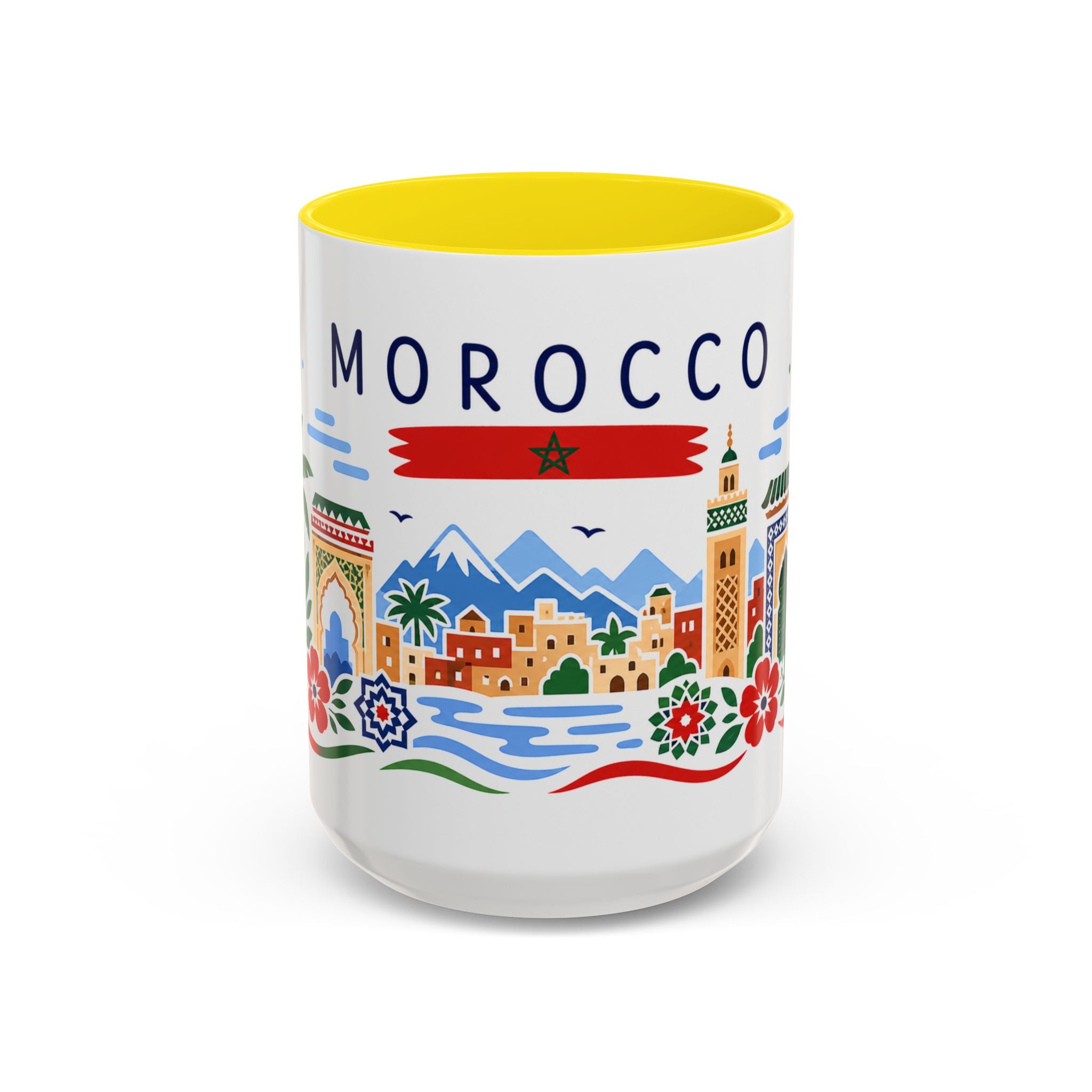 Morocco Coffee Mug | Travel Souvenir Accent Mug | Country Gift Ceramic Cup 11oz 15oz