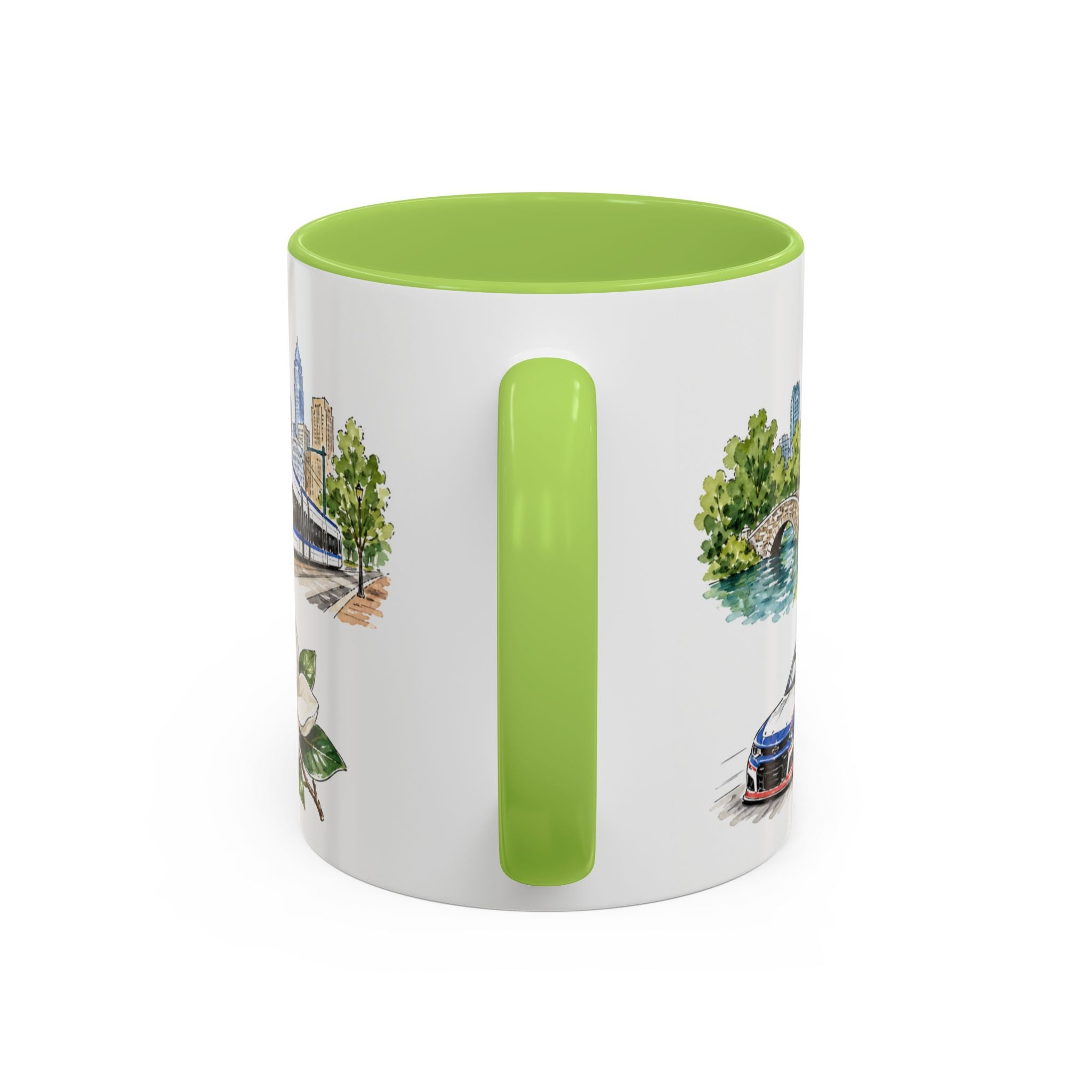 Charlotte Illustrated Travel Mug | City Souvenir Accent Coffee Mug | 11oz 15oz Ceramic Cup