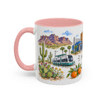 Mesa Illustrated Travel Mug | City Souvenir Accent Coffee Mug | 11oz 15oz Ceramic Cup