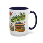 Ubud Illustrated Travel Mug | City Souvenir Accent Coffee Mug | 11oz 15oz Ceramic Cup