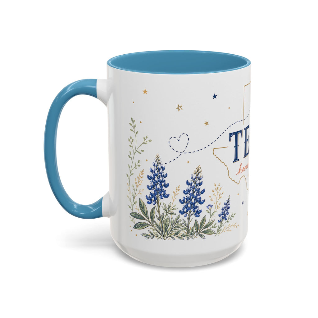 Texas State Map Mug | Bluebonnet Botanical Design, Home Reminder Coffee Cup