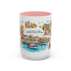 Antalya Travel Mug | European City Souvenir Accent Coffee Mug | 11oz 15oz Ceramic Cup